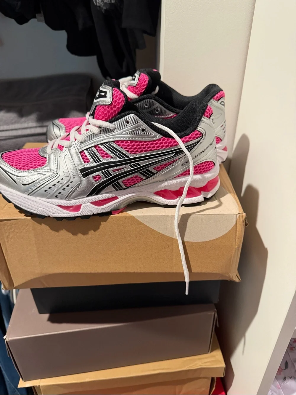 ASICS Pink and Silver Running Sneakers (Brand New) - Picture 2 of 4